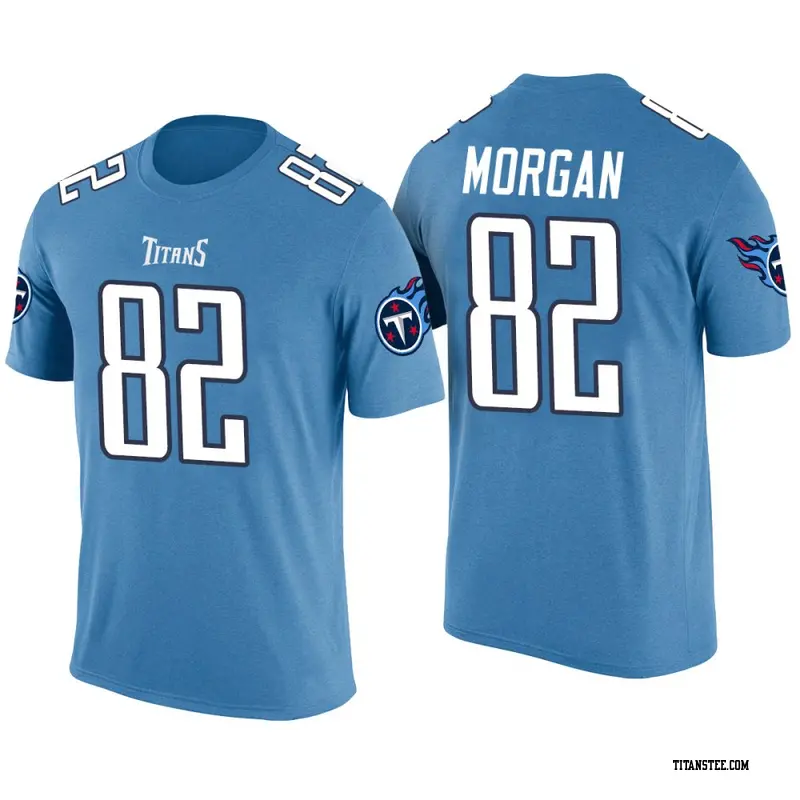 Men's Tennessee Titans ＃82 Stanley Morgan Jr. Blue Color Rush T-Shirt