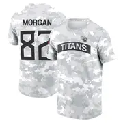 Men's Tennessee Titans ＃82 Stanley Morgan Jr. Camo Arctic 2024 Salute to Service Performance T-Shirt