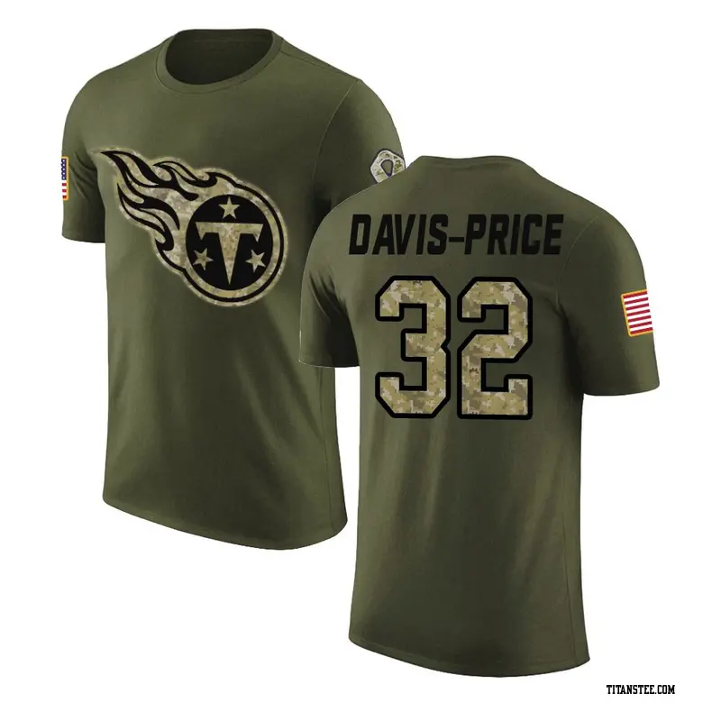Youth Tennessee Titans ＃32 Tyrion Davis-Price Olive Salute to Service T-Shirt