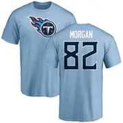 Youth Tennessee Titans ＃82 Stanley Morgan Jr. Light Blue Name & Number Logo T-Shirt
