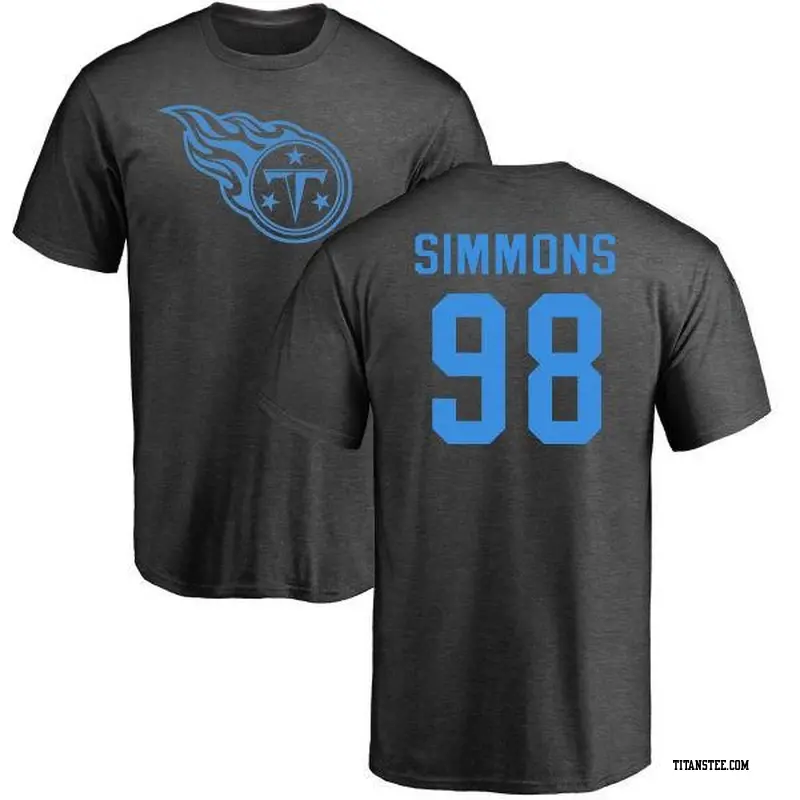 Youth Tennessee Titans ＃98 Jeffery Simmons Ash One Color T-Shirt